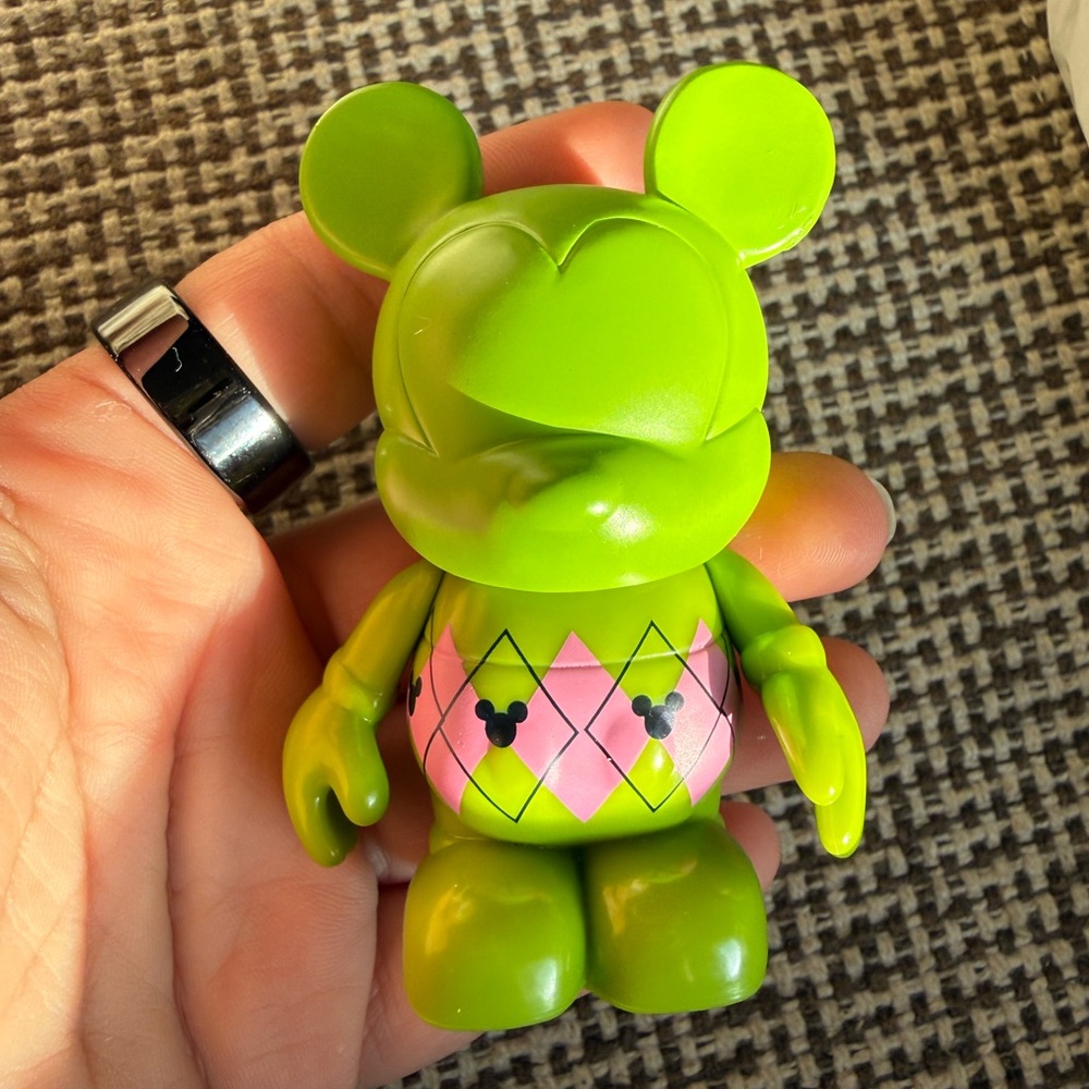 Green and Pink Vinyl Action Figure